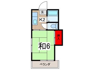 パ－クハイツの物件間取画像